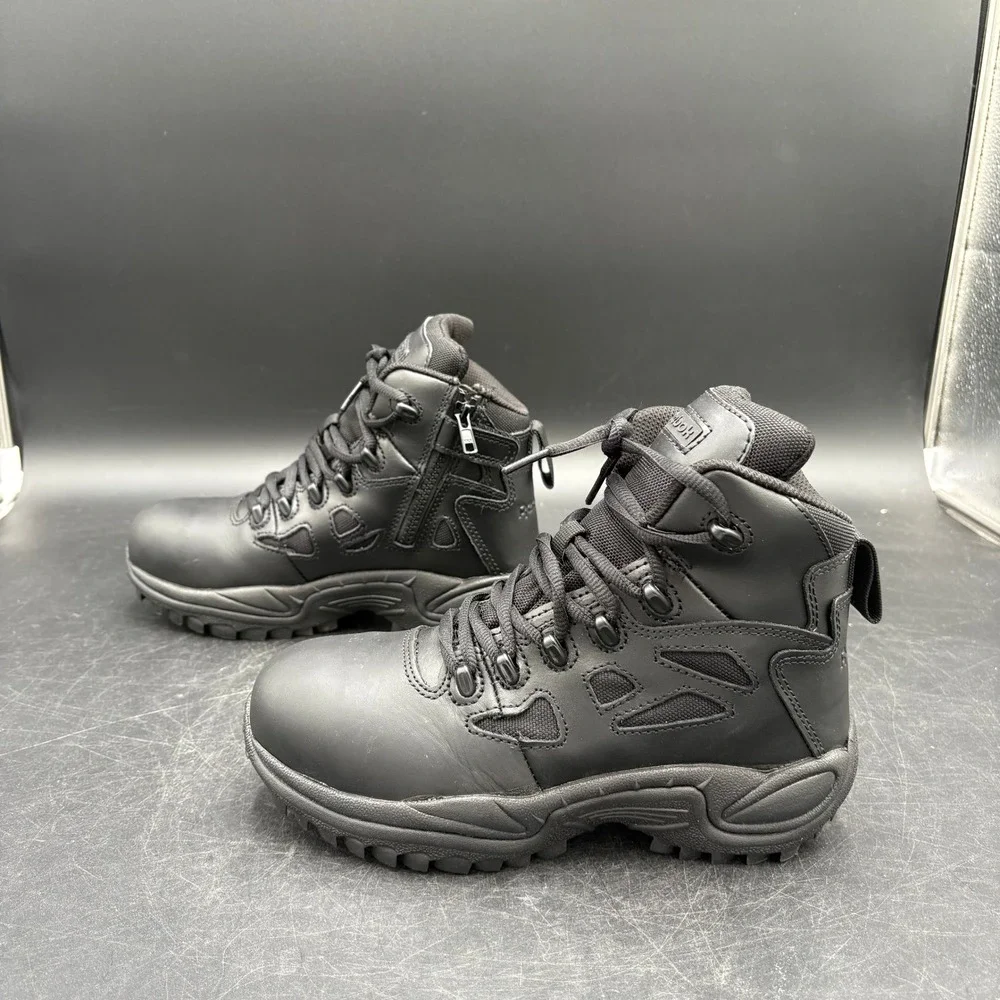 Reebok Work Rapid Response Black Composite Toe Tactical Boots Men 5 Women 7